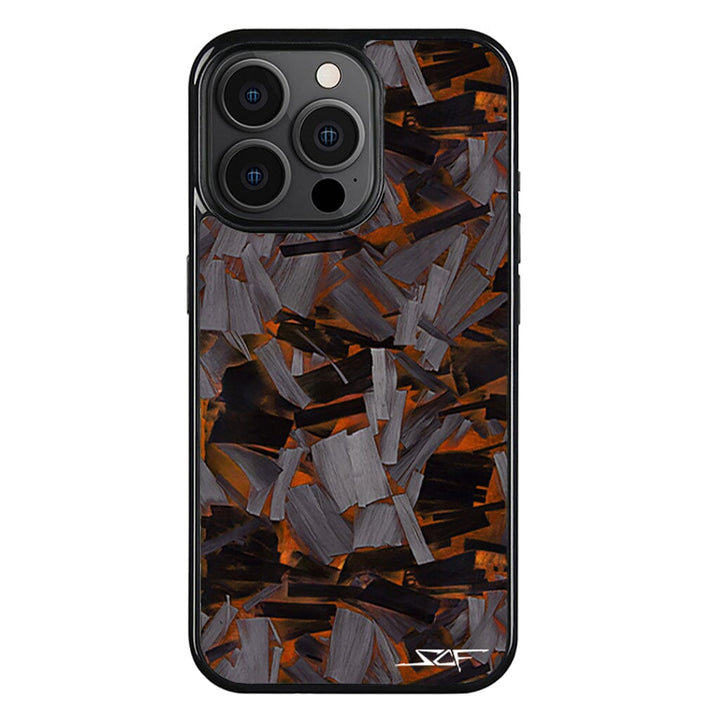iPhone | Orange Lava Forged Carbon Fiber Phone Case | CLASSIC Series