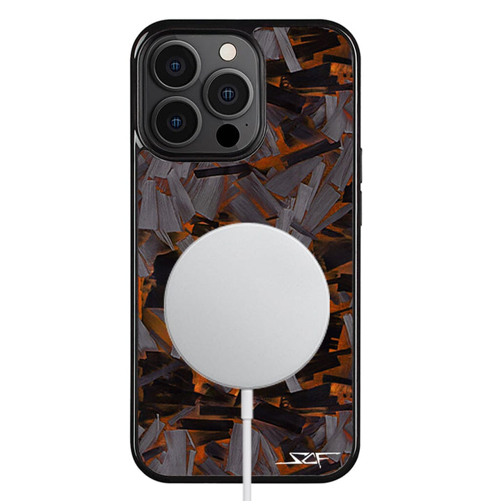 iPhone | Orange Lava Forged Carbon Fiber Phone Case | CLASSIC Series