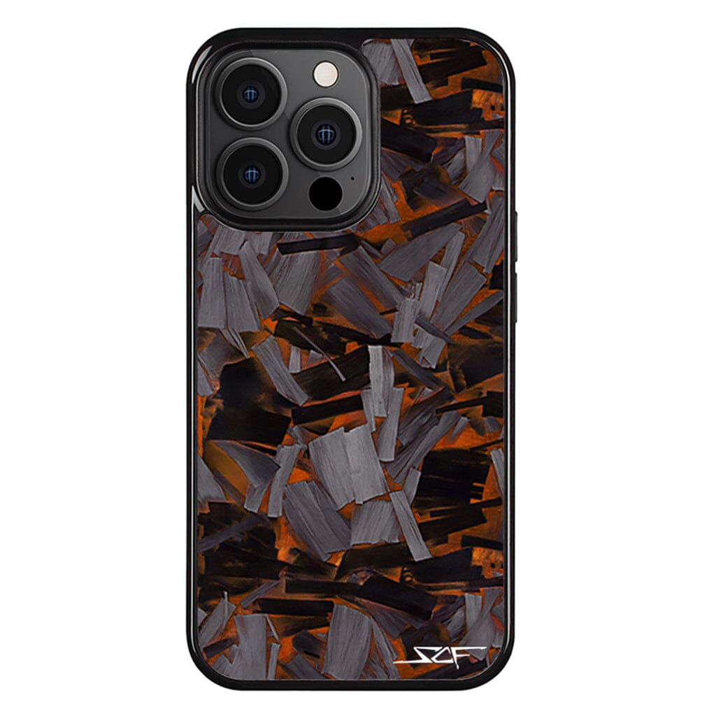 iPhone | Orange Lava Forged Carbon Fiber Phone Case | CLASSIC Series