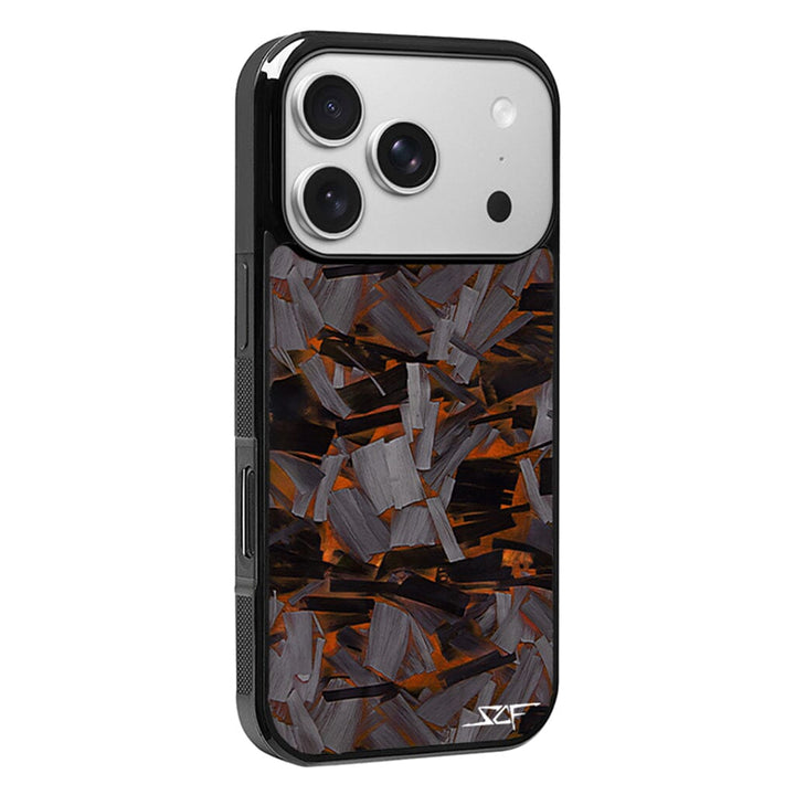 iPhone | Orange Lava Forged Carbon Fiber Phone Case | CLASSIC Series