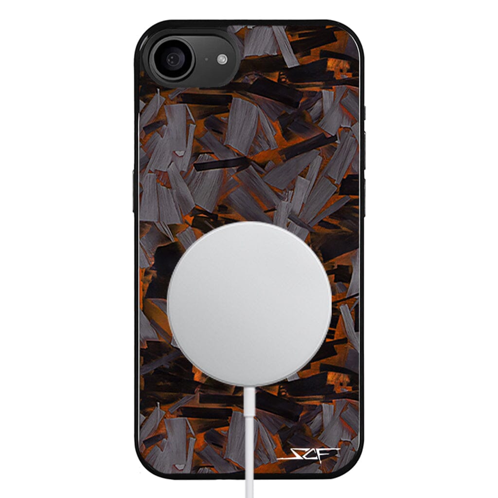 iPhone | Orange Lava Forged Carbon Fiber Phone Case | CLASSIC Series