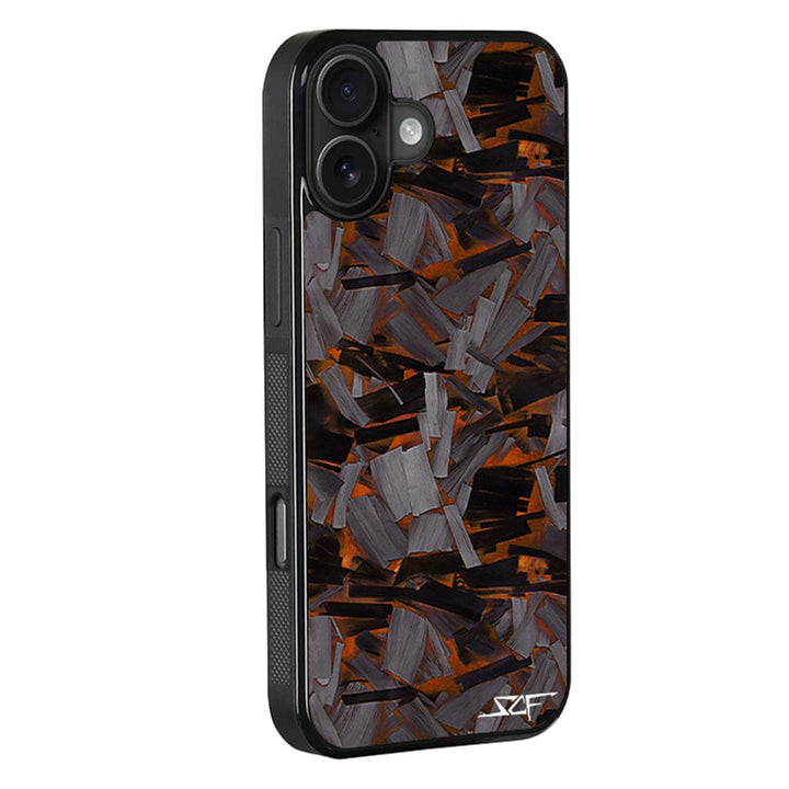 iPhone | Orange Lava Forged Carbon Fiber Phone Case | CLASSIC Series