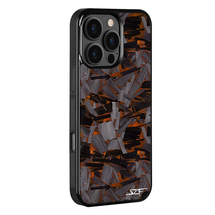 iPhone | Orange Lava Forged Carbon Fiber Phone Case | CLASSIC Series