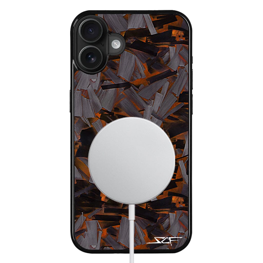 iPhone | Orange Lava Forged Carbon Fiber Phone Case | CLASSIC Series