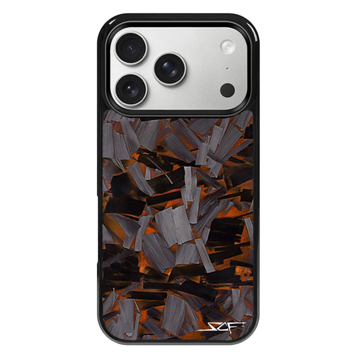 iPhone | Orange Lava Forged Carbon Fiber Phone Case | CLASSIC Series