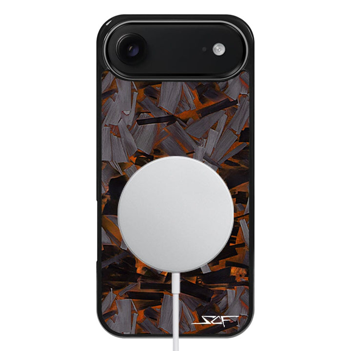 iPhone | Orange Lava Forged Carbon Fiber Phone Case | CLASSIC Series