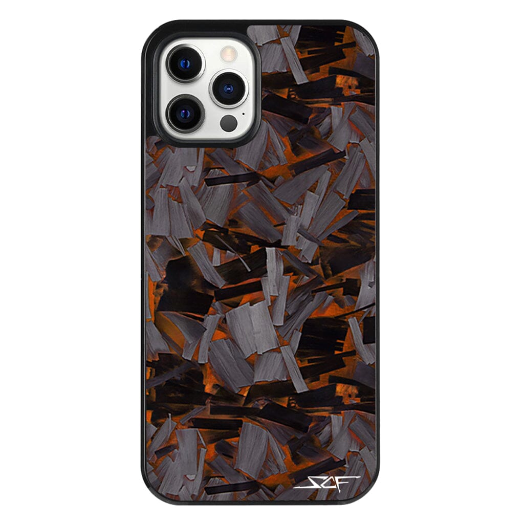 iPhone | Orange Lava Forged Carbon Fiber Phone Case | CLASSIC Series