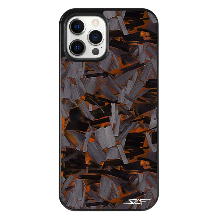 iPhone | Orange Lava Forged Carbon Fiber Phone Case | CLASSIC Series