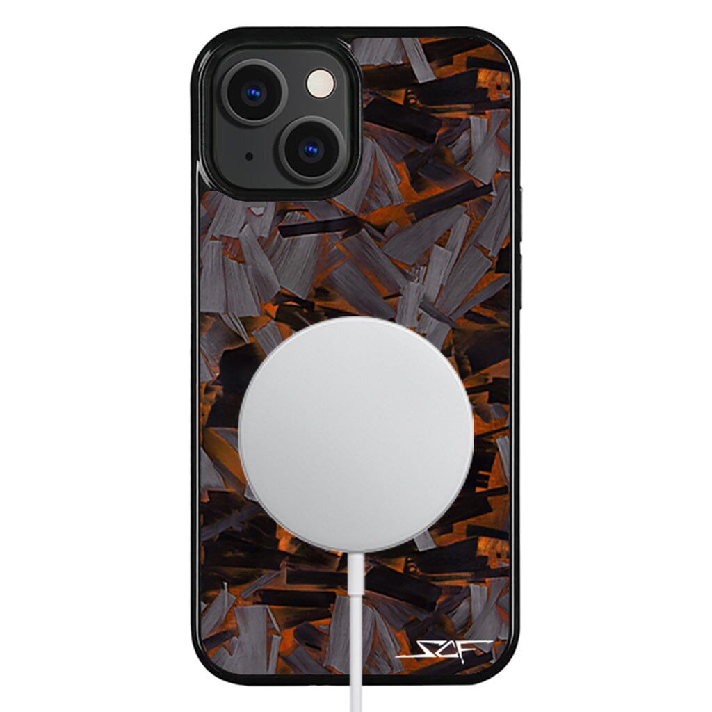 iPhone | Orange Lava Forged Carbon Fiber Phone Case | CLASSIC Series