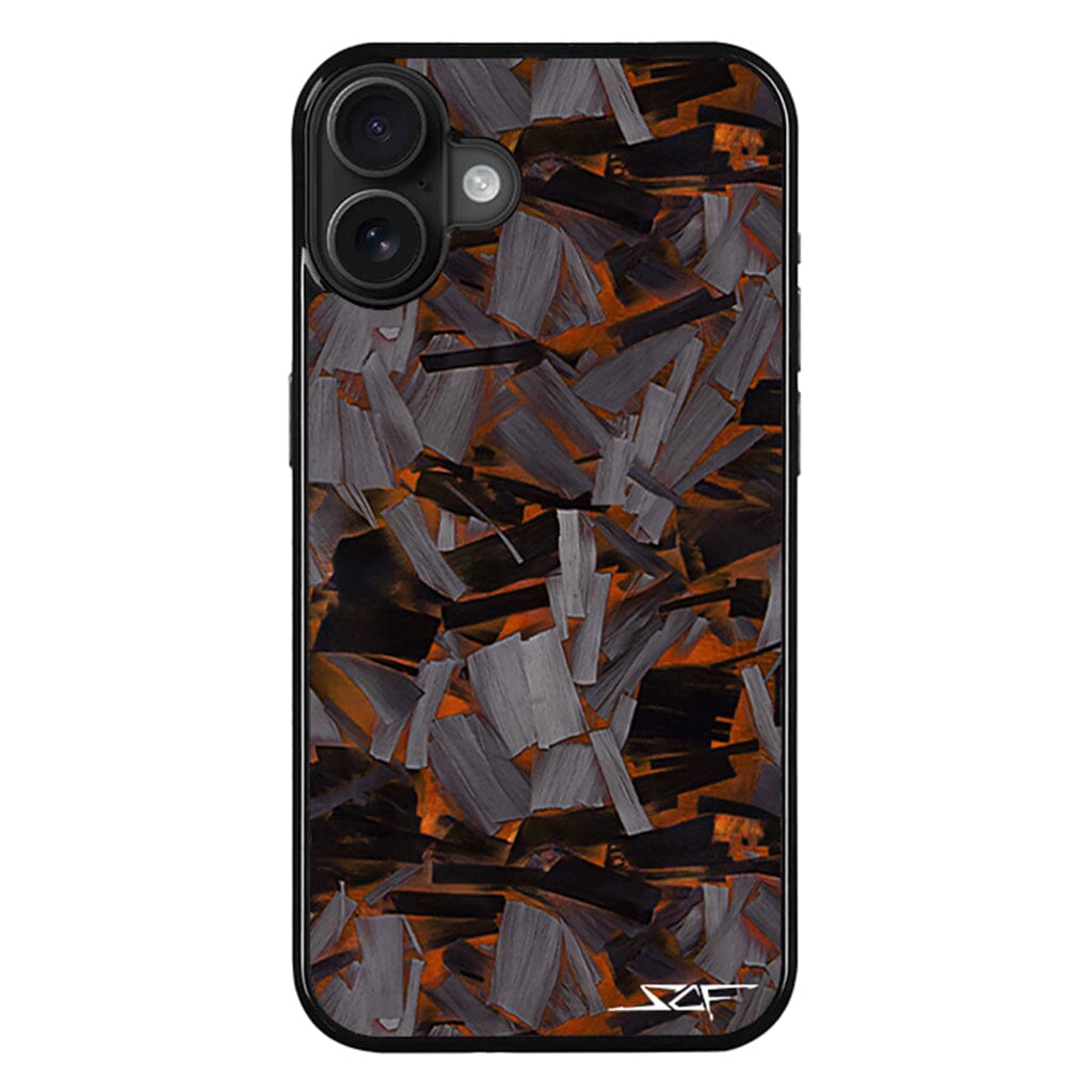 iPhone | Orange Lava Forged Carbon Fiber Phone Case | CLASSIC Series