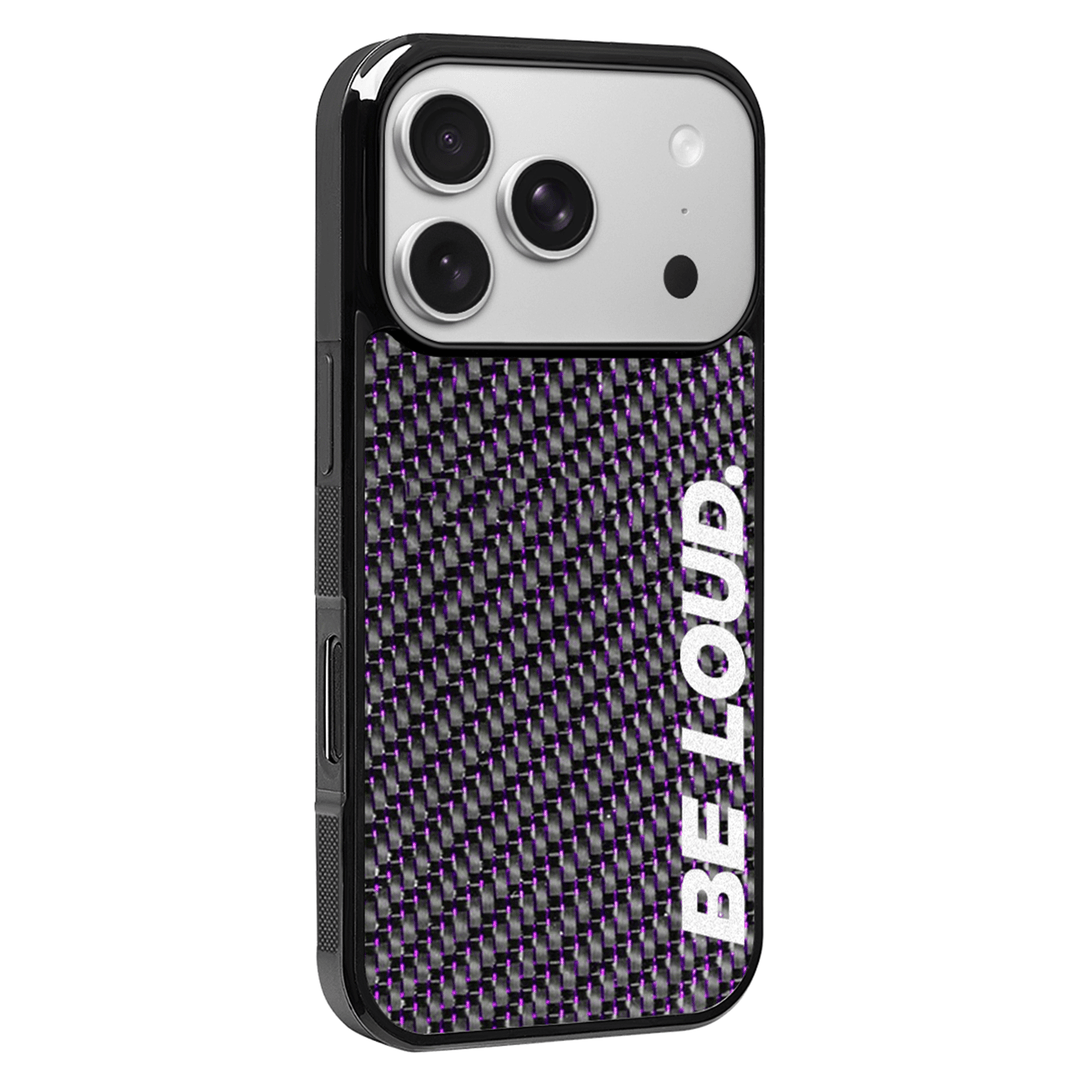 iPhone | Purple Lace Real Forged Carbon Fiber Case | BE LOUD. x SCF