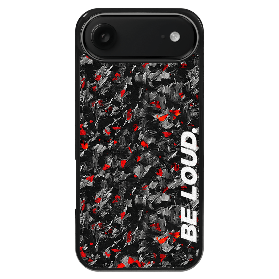 iPhone | Red Flake Real Forged Carbon Fiber Case | BE LOUD. x SCF