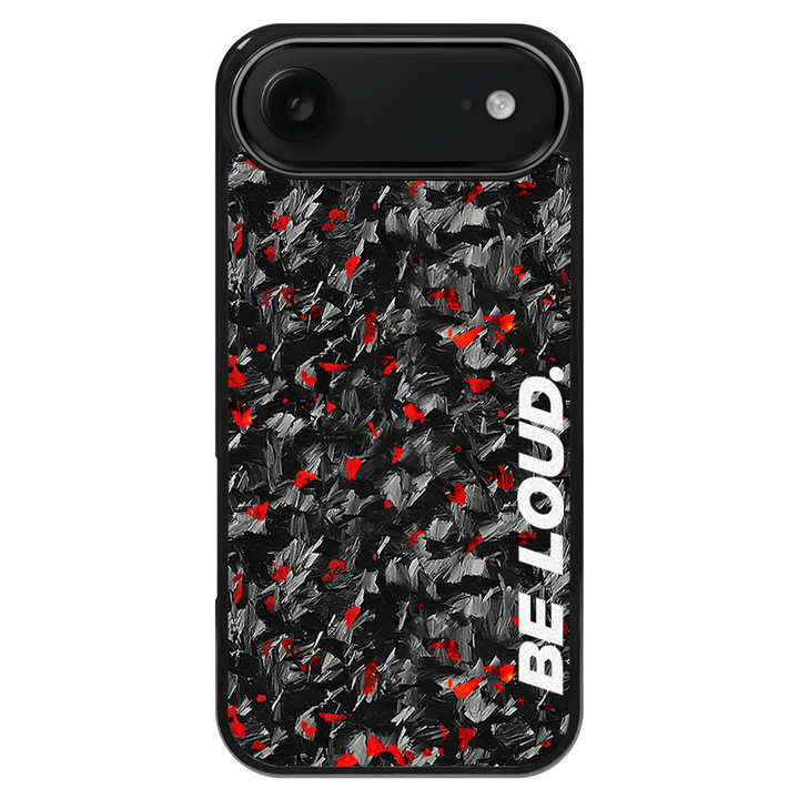 iPhone | Red Flake Real Forged Carbon Fiber Case | BE LOUD. x SCF