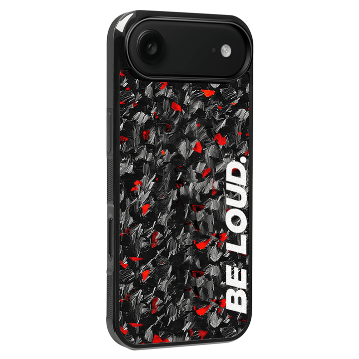 iPhone | Red Flake Real Forged Carbon Fiber Case | BE LOUD. x SCF