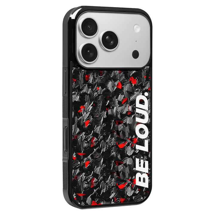 iPhone | Red Flake Real Forged Carbon Fiber Case | BE LOUD. x SCF