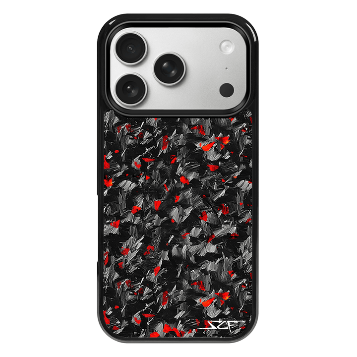 iPhone | Red Flake Real Forged Carbon Fiber Phone Case | CLASSIC Series