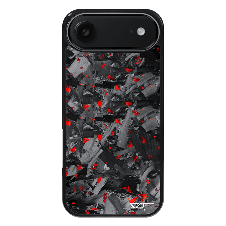 iPhone | Red Flake Real Forged Chunk Carbon Fiber Phone Case | CLASSIC Series