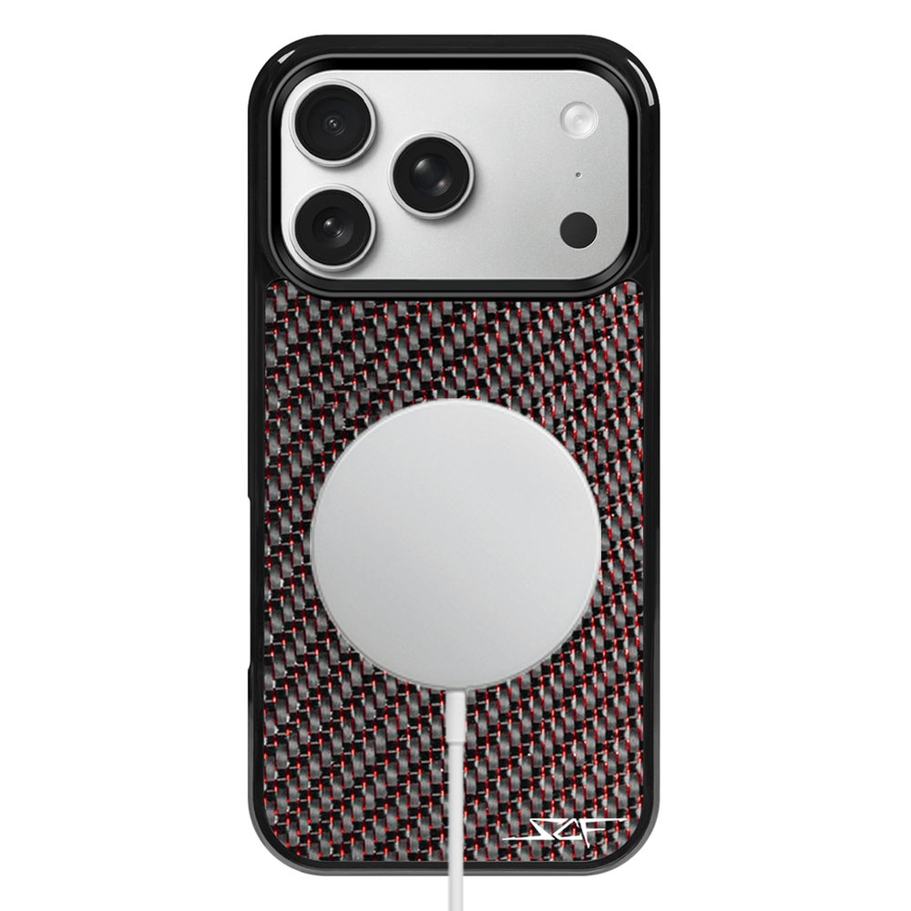 iPhone | Red Lace Real Carbon Fiber Phone Case | CLASSIC Series
