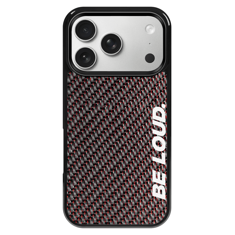 iPhone | Red Lace Real Forged Carbon Fiber Case | BE LOUD. x SCF