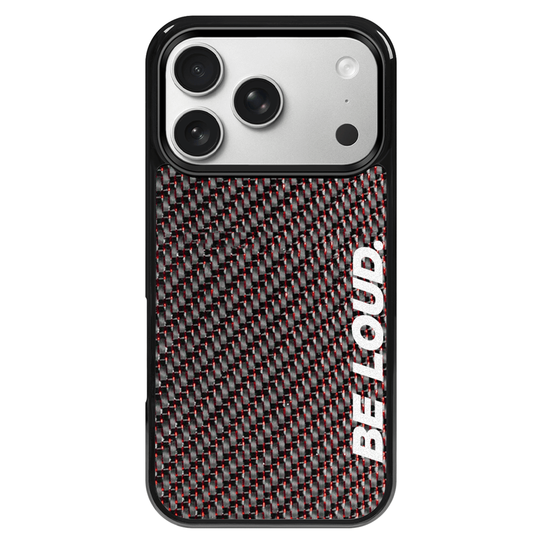 iPhone | Red Lace Real Forged Carbon Fiber Case | BE LOUD. x SCF