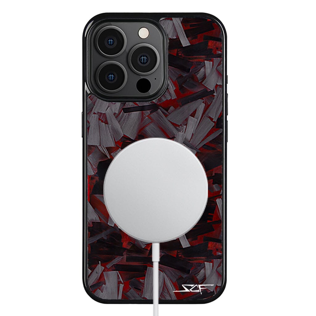 iPhone | Red Lava Forged Carbon Fiber Phone Case | CLASSIC Series