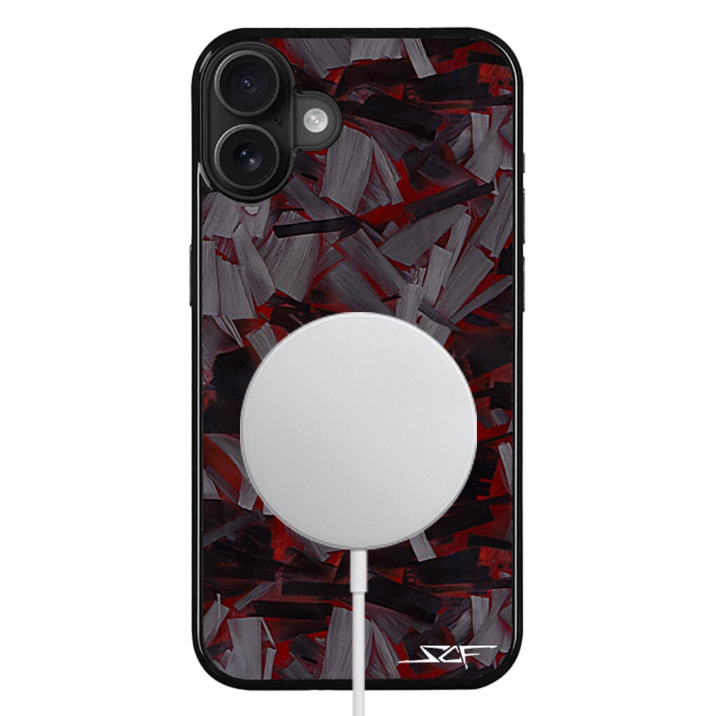 iPhone | Red Lava Forged Carbon Fiber Phone Case | CLASSIC Series