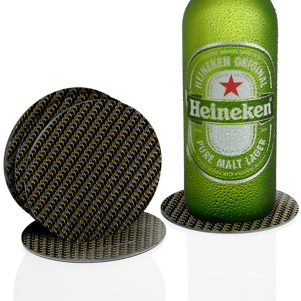 Lace Carbon Fiber Coaster Set