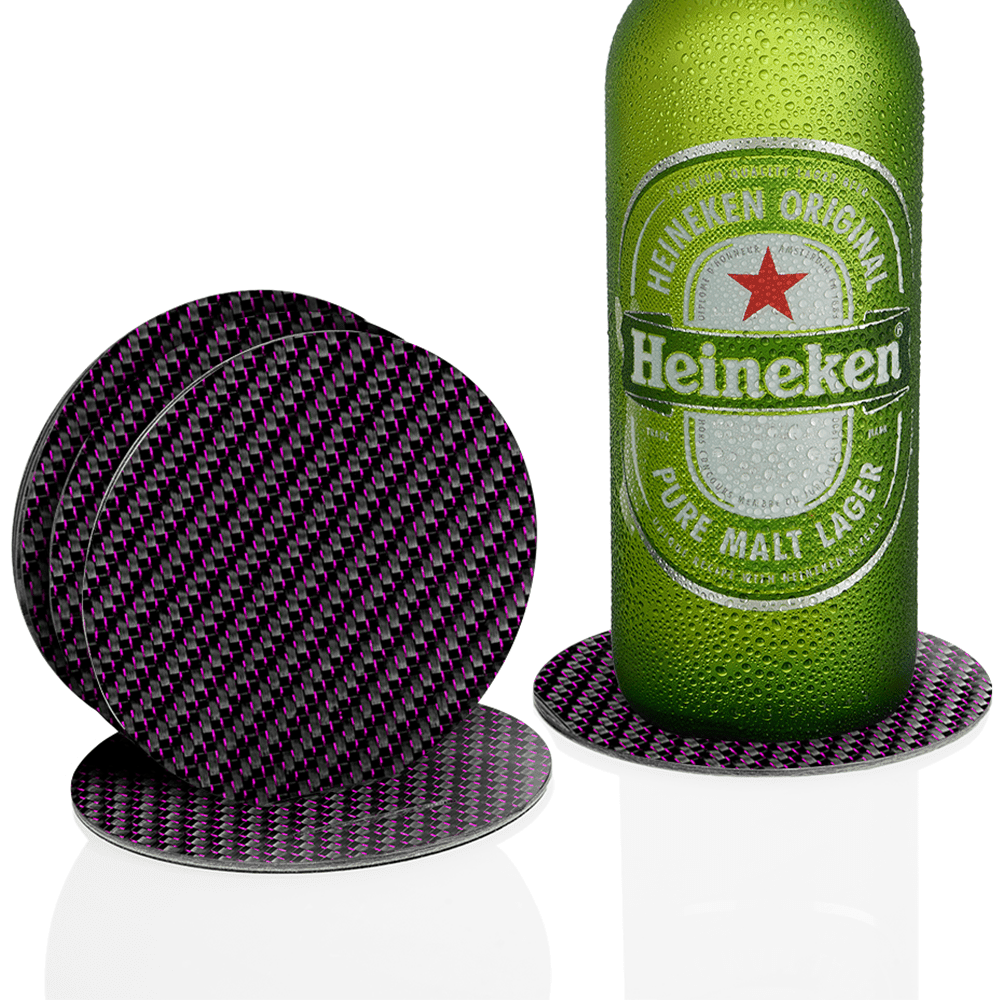 Lace Carbon Fiber Coaster Set
