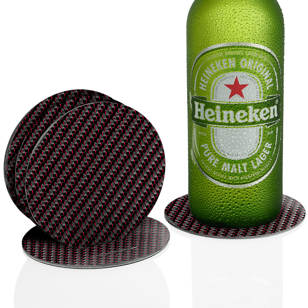 Lace Carbon Fiber Coaster Set