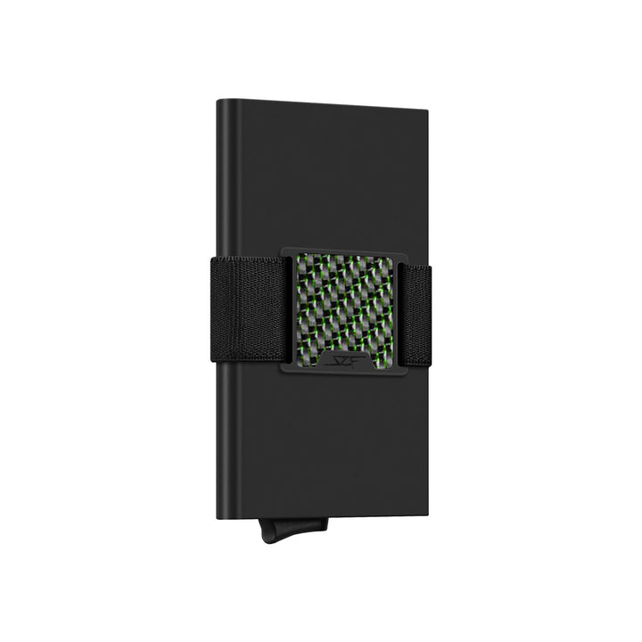 Carbon Fiber Pop Up Wallet | CLASSIC Series - Green Lace Carbon