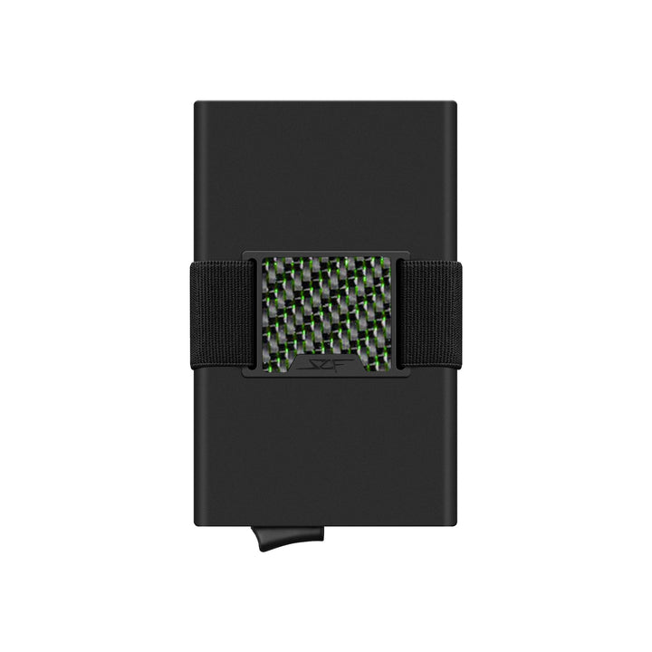 Carbon Fiber Pop Up Wallet | CLASSIC Series - Green Lace Carbon
