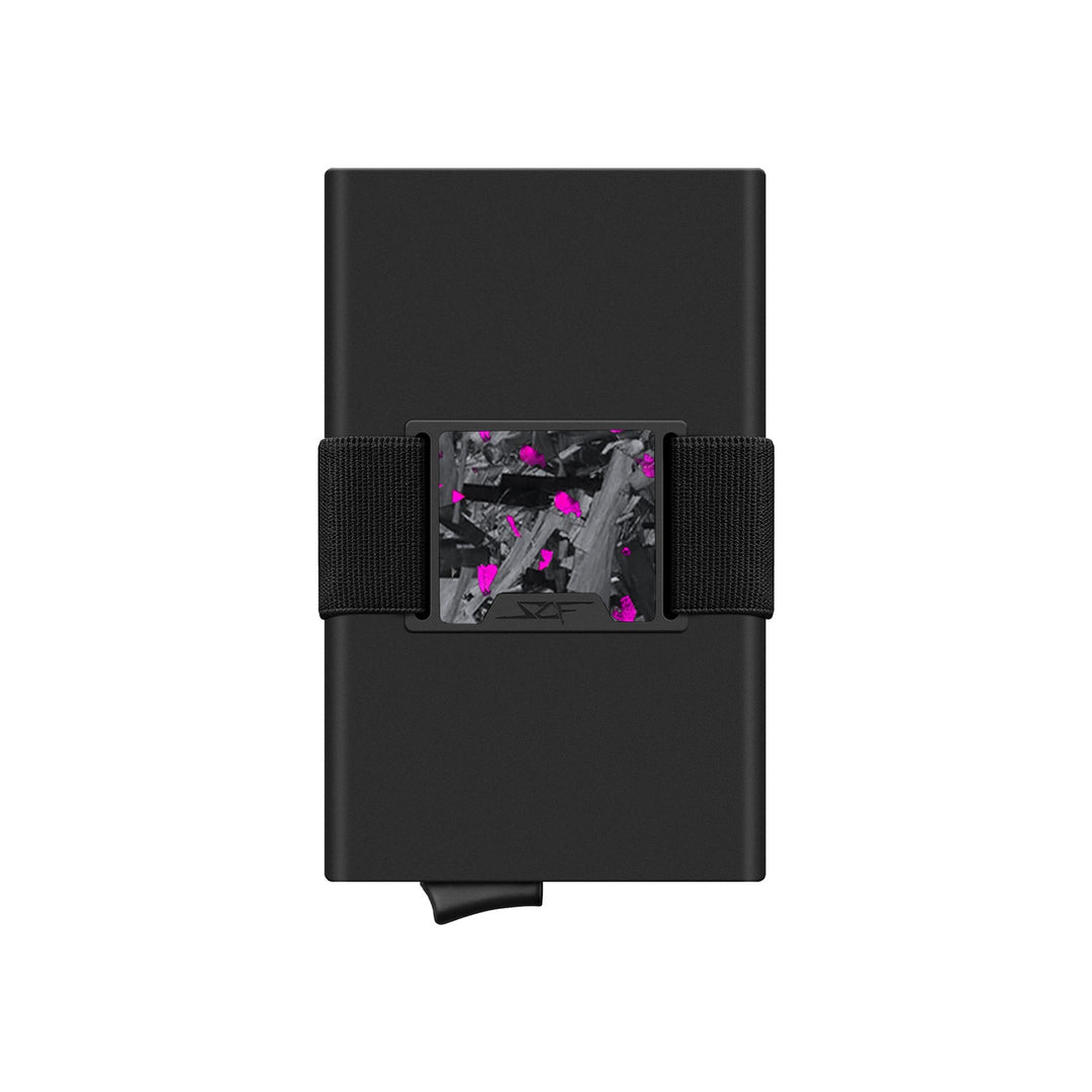 Carbon Fiber Pop Up Wallet | CLASSIC Series - Purple Flake Forged Chunk