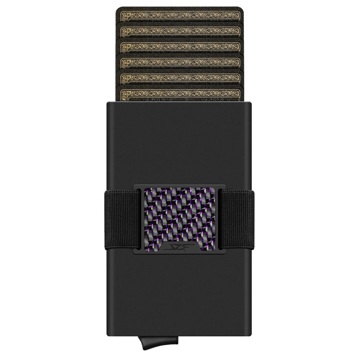 Carbon Fiber Pop Up Wallet | CLASSIC Series - Purple Lace Carbon