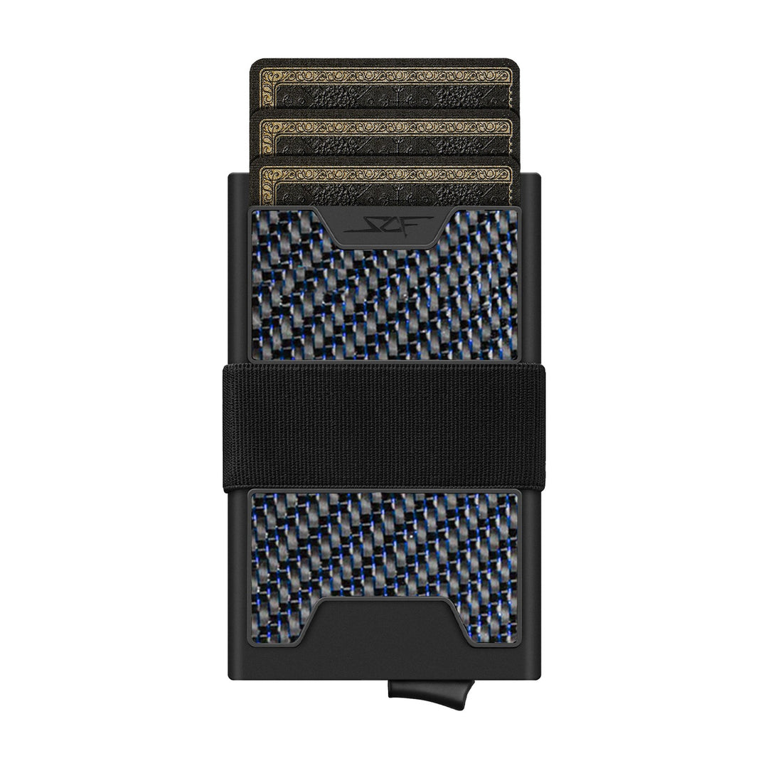 Pro Carbon Fiber Pop-Up Wallet - Blue Lace Carbon