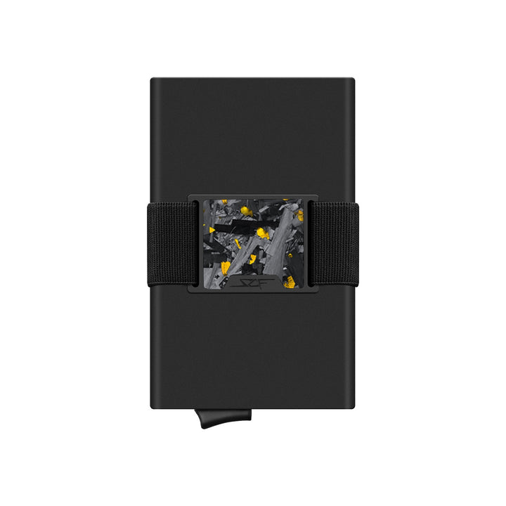 Pro Carbon Fiber Pop-Up Wallet - Gold Flake Forged Chunk