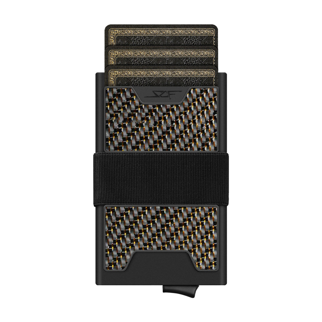 Pro Carbon Fiber Pop-Up Wallet - Gold Lace Carbon