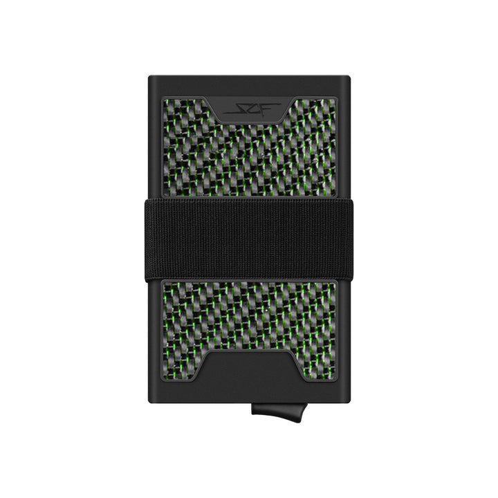 Pro Carbon Fiber Pop-Up Wallet - Green Lace Carbon
