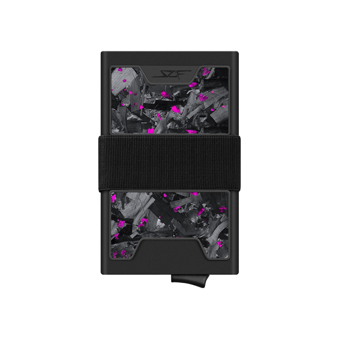 Pro Carbon Fiber Pop-Up Wallet - Purple Flake Forged Chunk