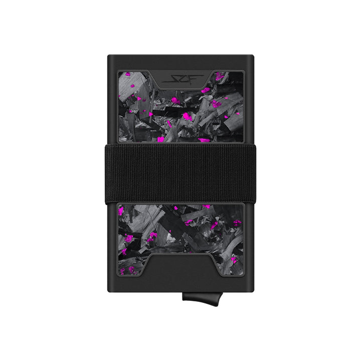Pro Carbon Fiber Pop-Up Wallet - Purple Flake Forged Chunk
