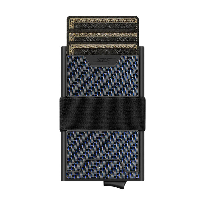 Carbon Fiber Pop Up Wallet | ULTRA Series - Blue Lace Carbon