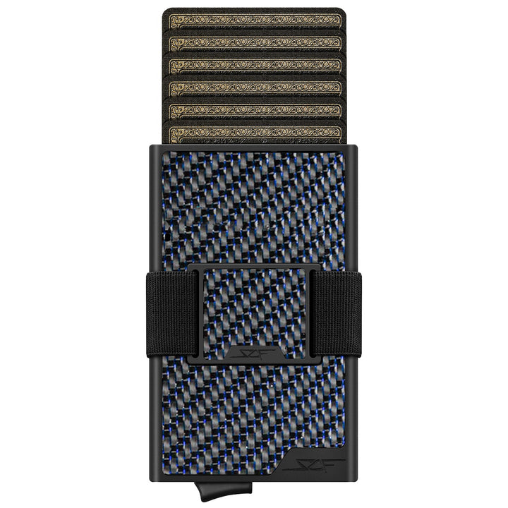 Carbon Fiber Pop Up Wallet | ULTRA Series - Blue Lace Carbon