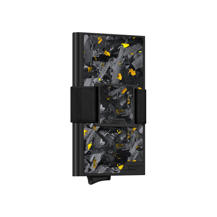Carbon Fiber Pop Up Wallet | ULTRA Series - Gold Flake Forged Chunk