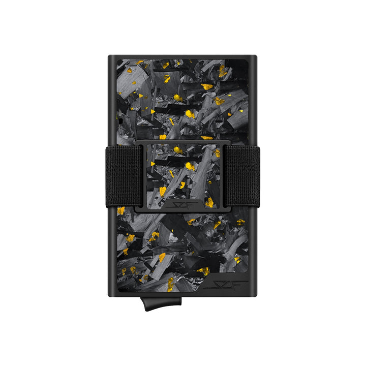 Carbon Fiber Pop Up Wallet | ULTRA Series - Gold Flake Forged Chunk