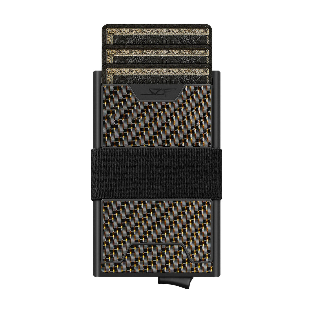 Carbon Fiber Pop Up Wallet | ULTRA Series - Gold Lace Carbon