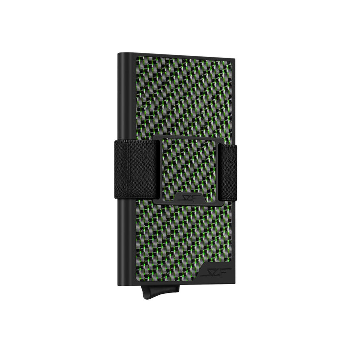 Carbon Fiber Pop Up Wallet | ULTRA Series - Green Lace Carbon