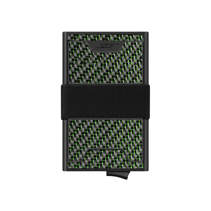 Carbon Fiber Pop Up Wallet | ULTRA Series - Green Lace Carbon