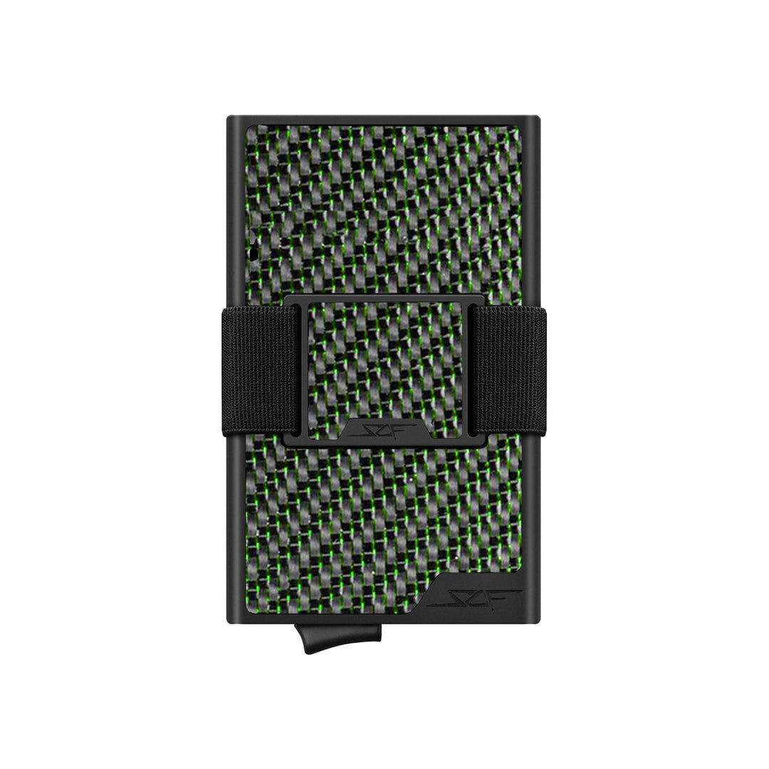 Carbon Fiber Pop Up Wallet | ULTRA Series - Green Lace Carbon