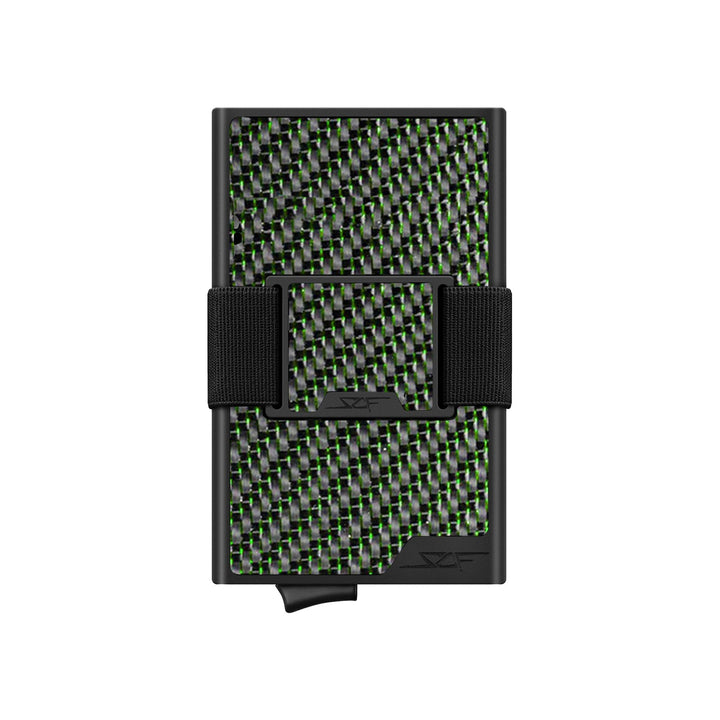 Carbon Fiber Pop Up Wallet | ULTRA Series - Green Lace Carbon