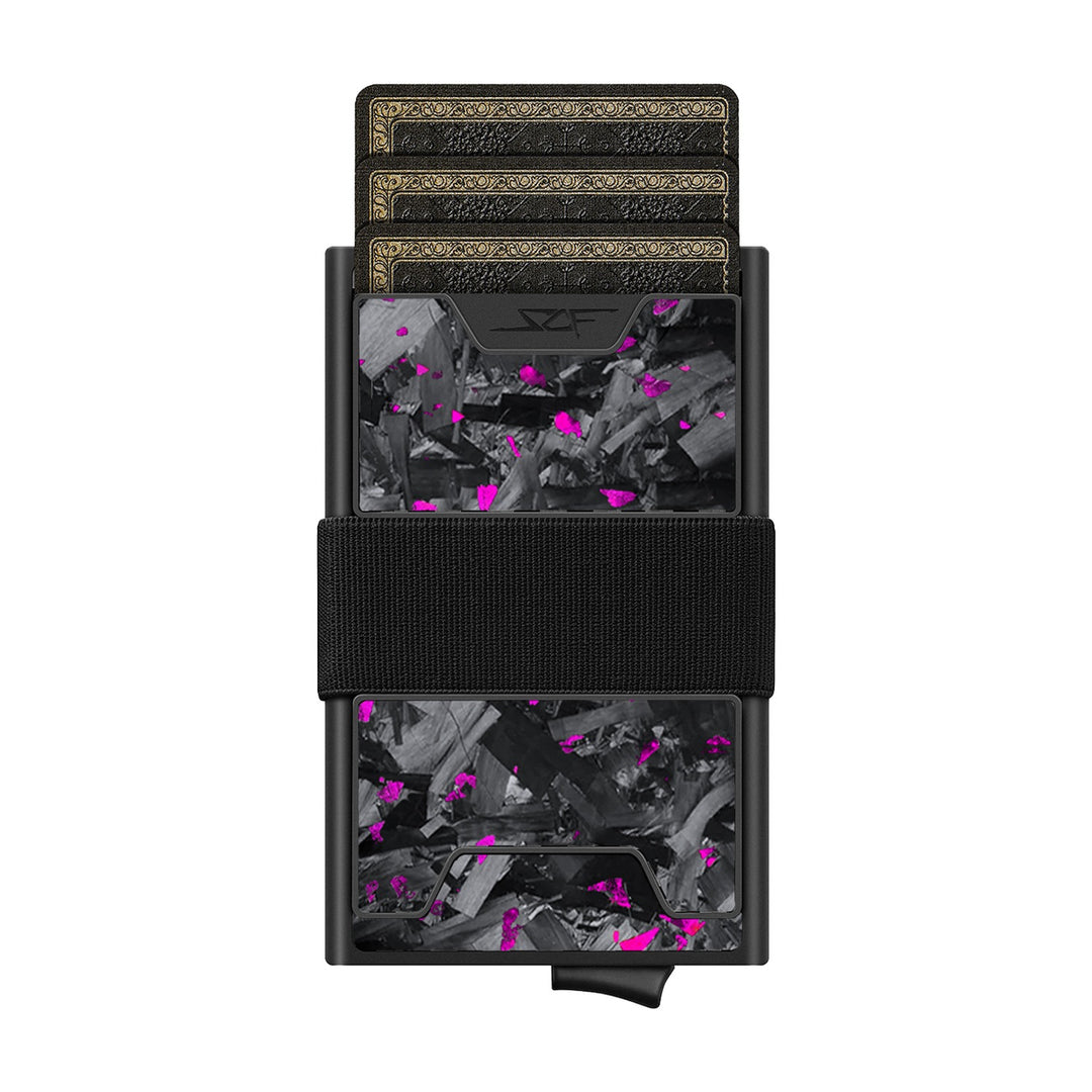 Carbon Fiber Pop Up Wallet | ULTRA Series - Purple Flake Forged Chunk