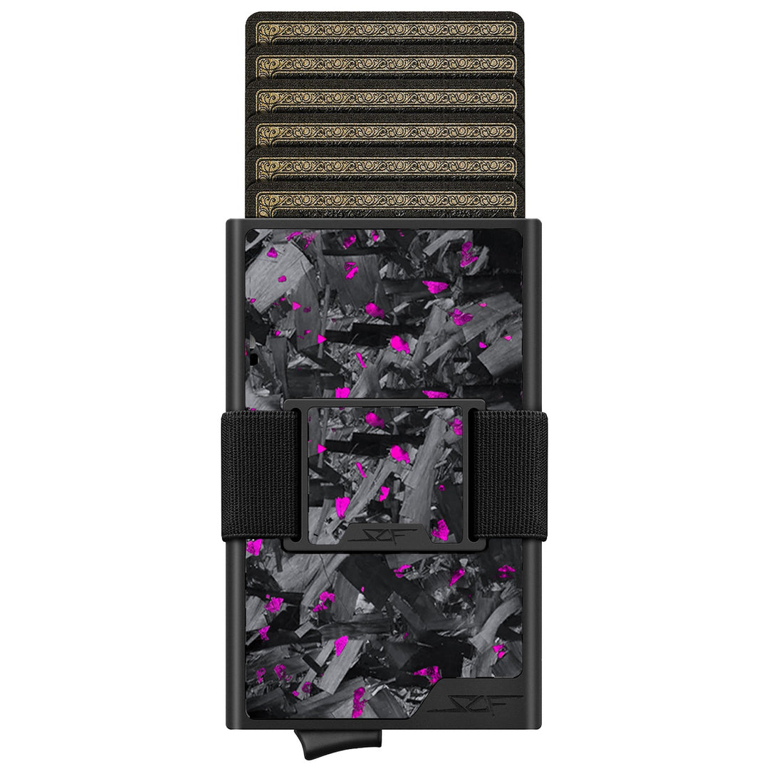 Carbon Fiber Pop Up Wallet | ULTRA Series - Purple Flake Forged Chunk
